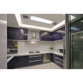 Wholesale Fireproof Furniture L-Shaped Design High Gloss Kitchen Cabinet